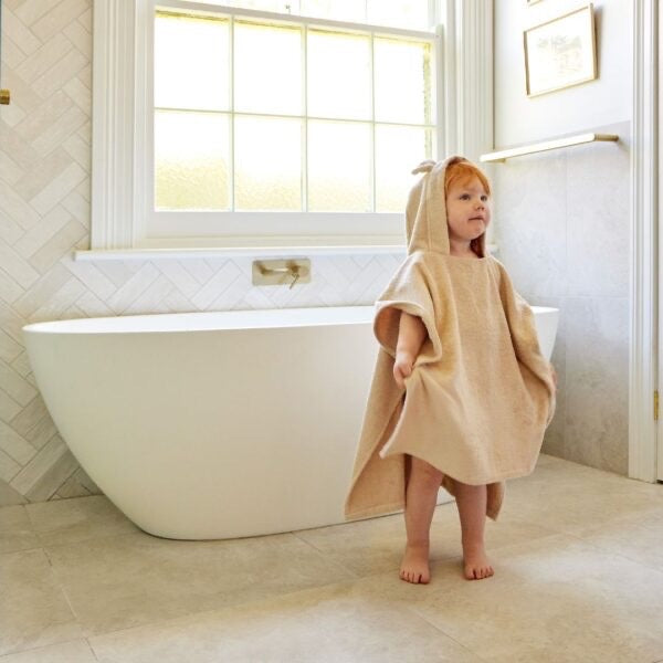 Hooded Poncho - Sunshine Pink - from Jiggle & Giggle