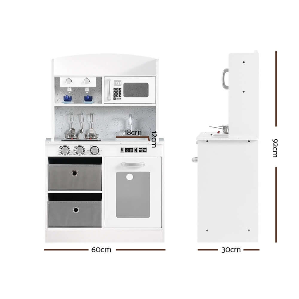 Kids Kitchen Play Set - White & Grey