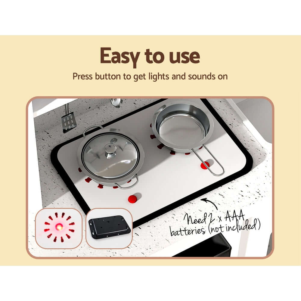 Kids Kitchen Play Set - White & Grey