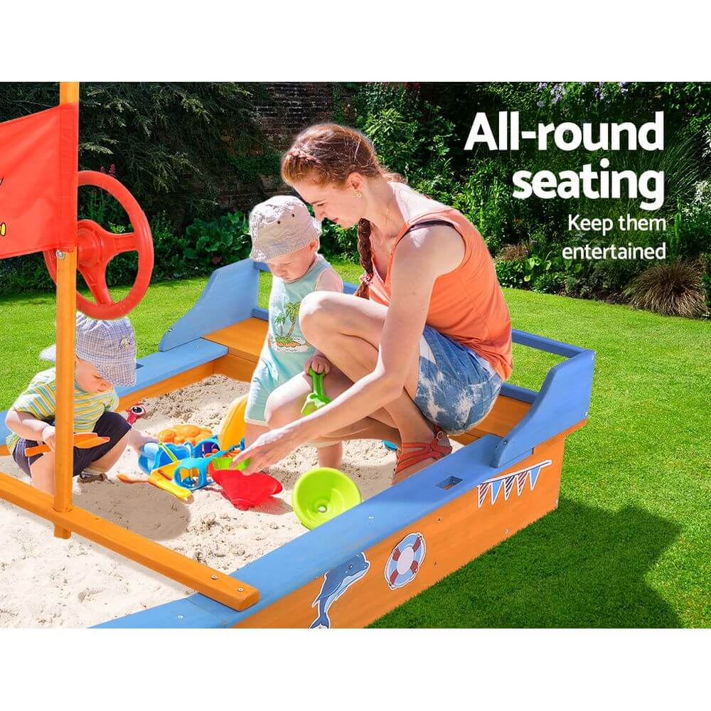 Kids Sandpit - Wooden Boat