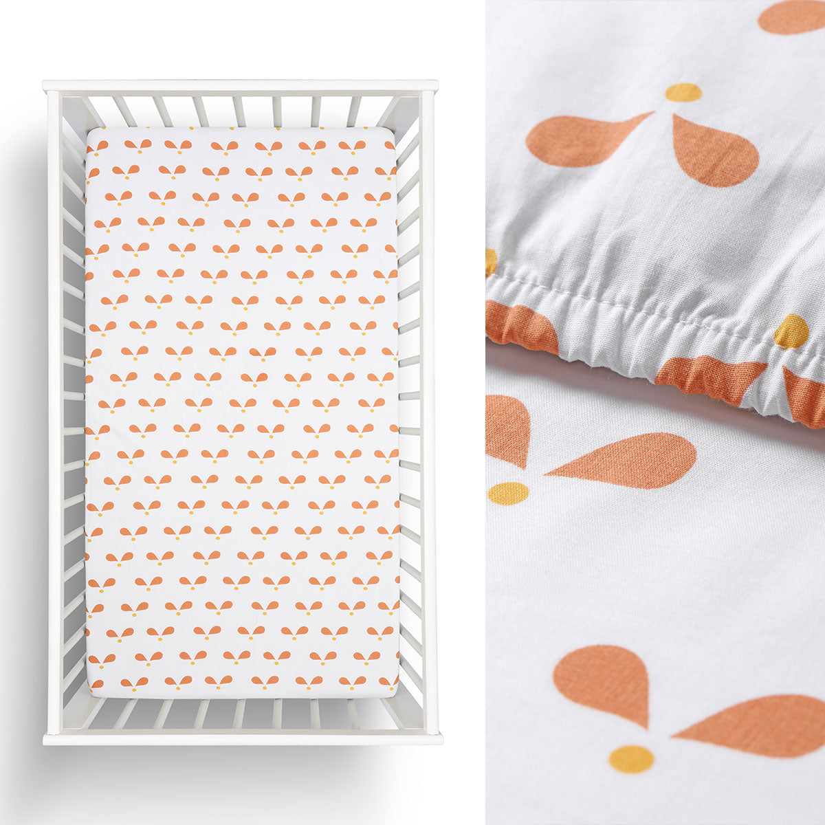 Cot Fitted Sheet - Little Gem Bow Cotton