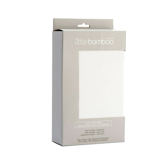 Little Bamboo Jersey Fitted Sheet Cot Size - Natural