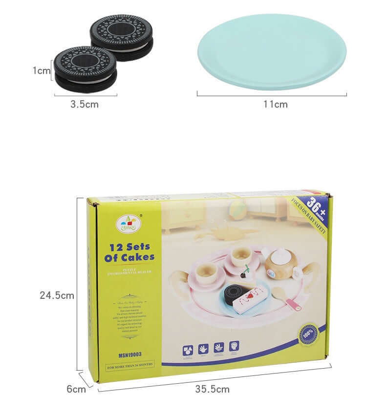 Kids Wooden Kitchen Tea Set - Natural