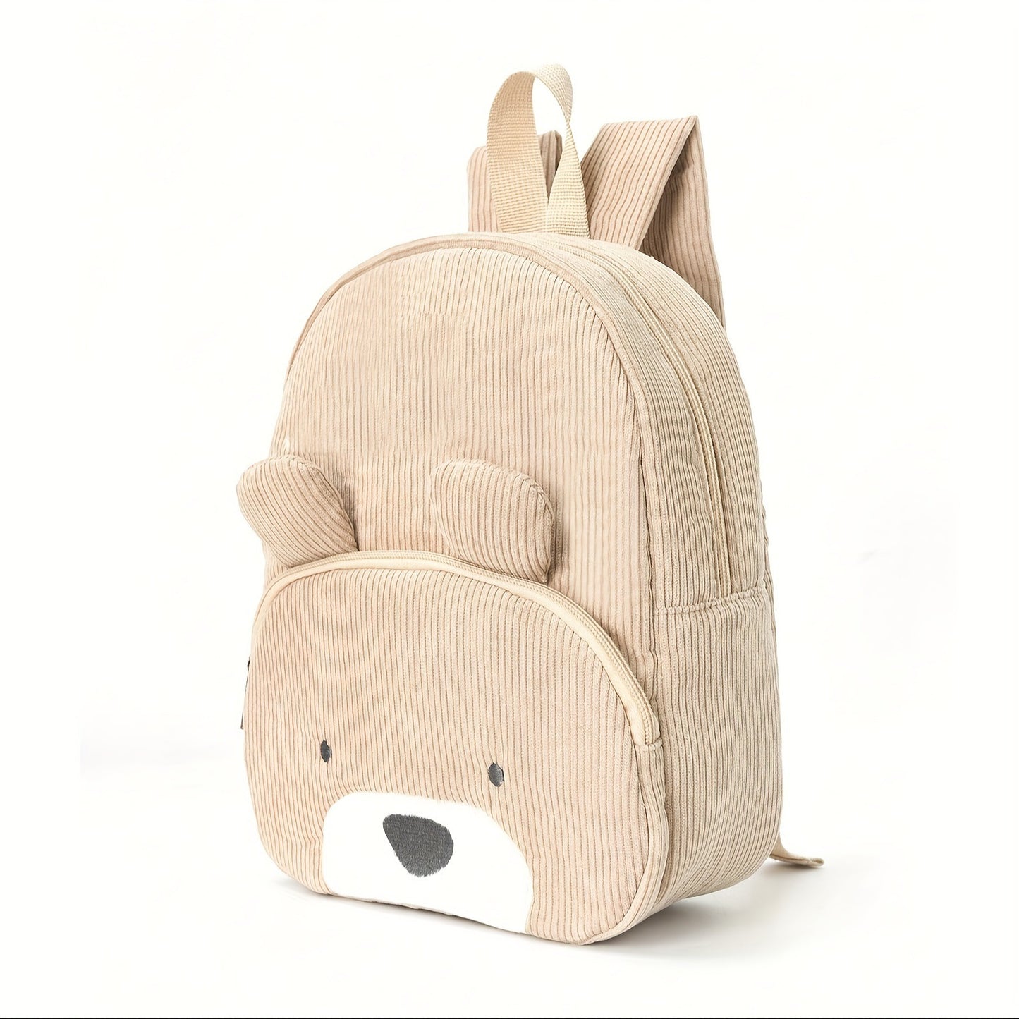 Backpack - Bear - Khaki - with Adjustable Straps