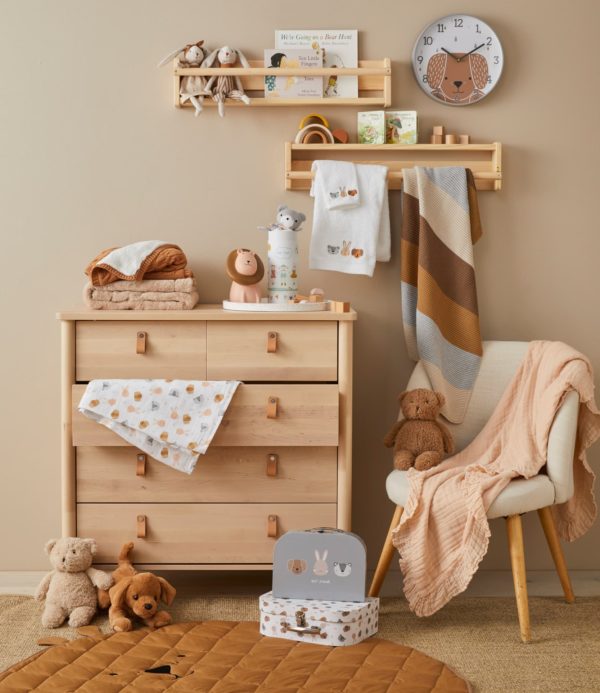 Muslin Wrap & Arrival Card - Animal Faces