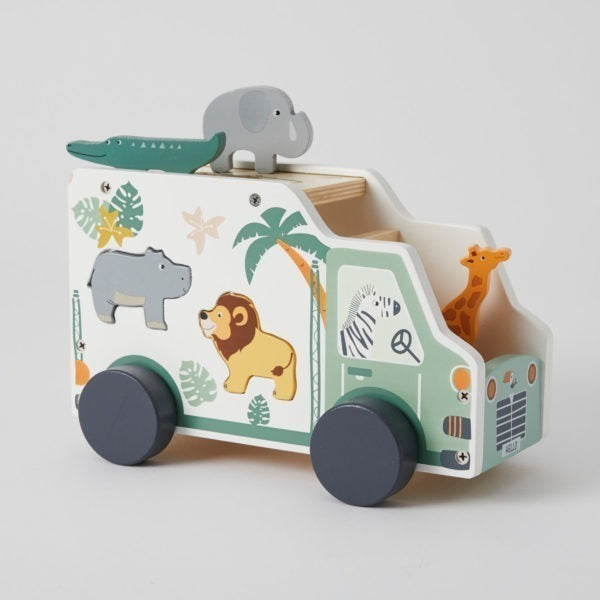 Animal Truck - Nordic design wooden rolling toy