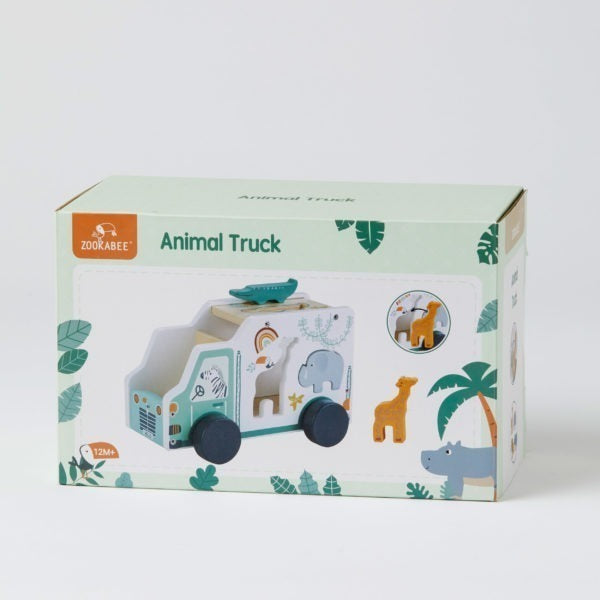 Animal Truck - Nordic design wooden rolling toy