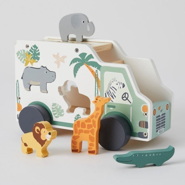 Animal Truck - Nordic design wooden rolling toy
