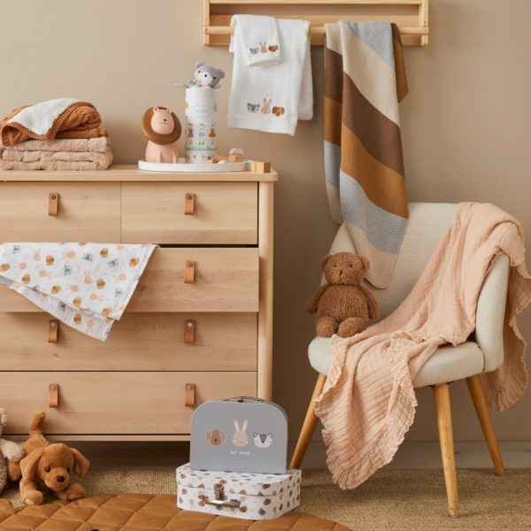Double Muslin Cotton Blanket - Peach Whip by Jiggle & Giggle