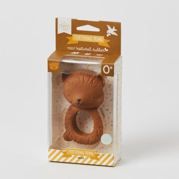 Teething Ring - Bear - Natural Rubber from Hevea Tree