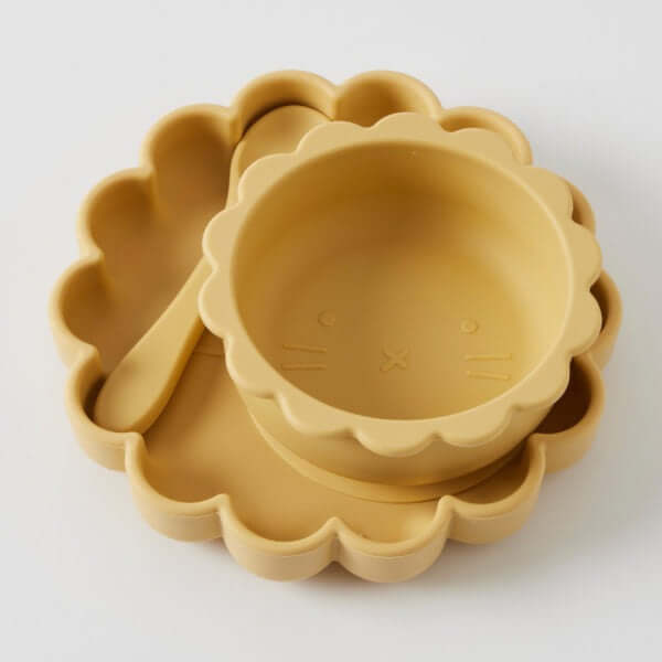 Henny Silicone 3Pc Dining Set – Lemon