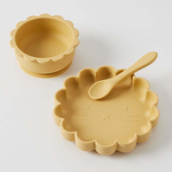 Henny Silicone 3Pc Dining Set – Lemon