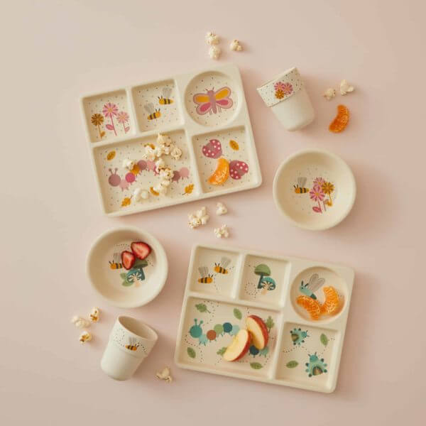 Little Critters Bamboo 3pc Divider Dining Set - PINK