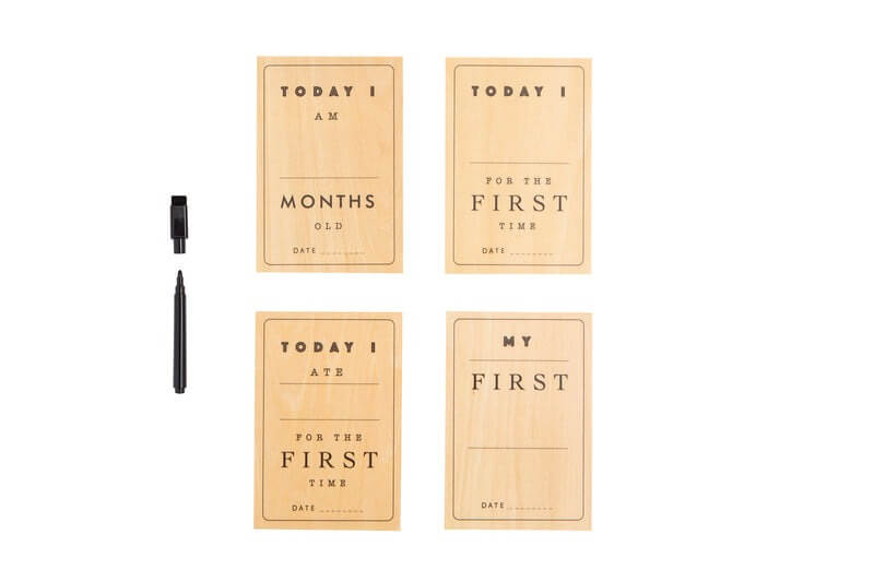 Personalised Milestone Cards - Timber