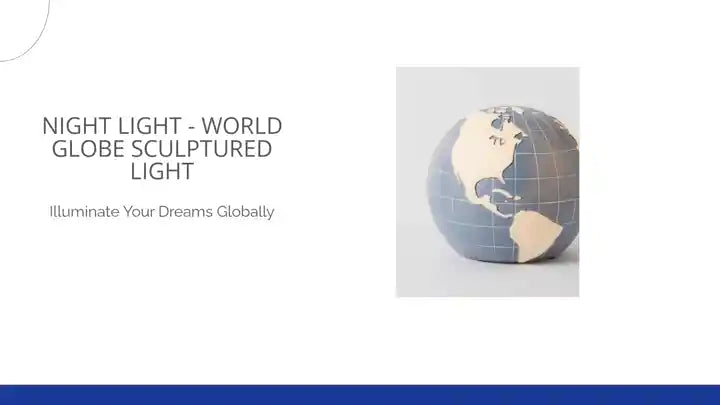 Night Light - World Globe Sculptured Light by@Outfy