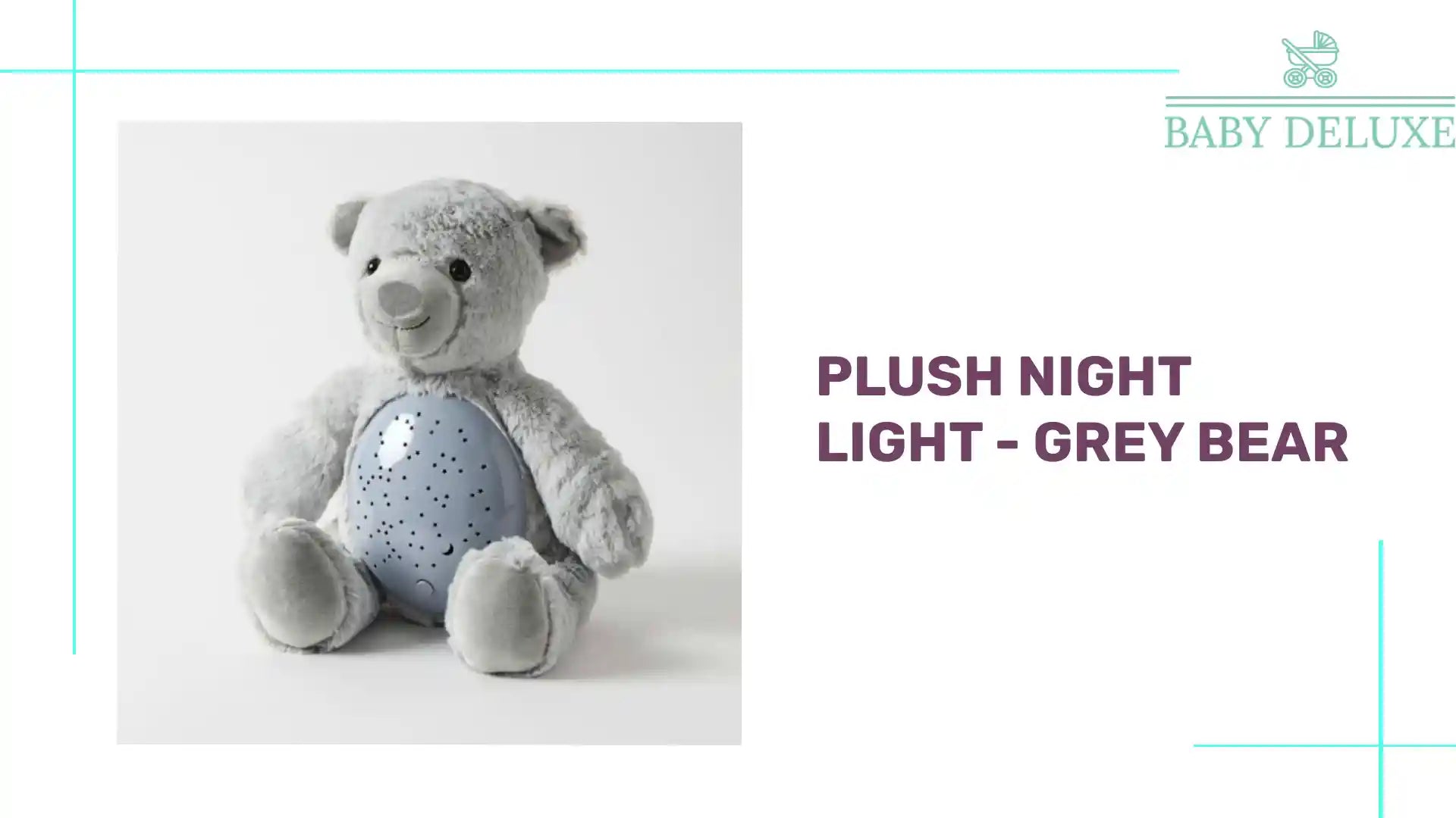 Plush Night Light - Grey Bear by@Outfy