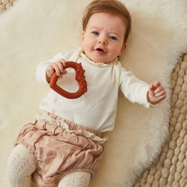Teething Ring – Sweet Heart - Natural Rubber from Hevea Tree