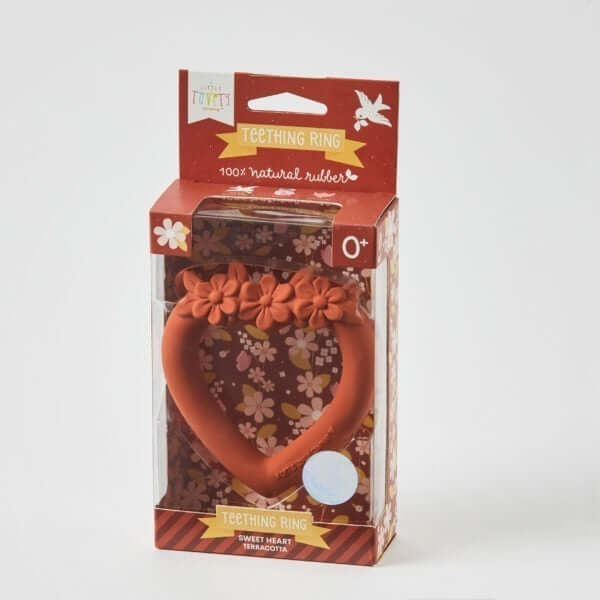 Teething Ring – Sweet Heart - Natural Rubber from Hevea Tree