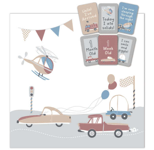 Transport Milestone Muslin Set