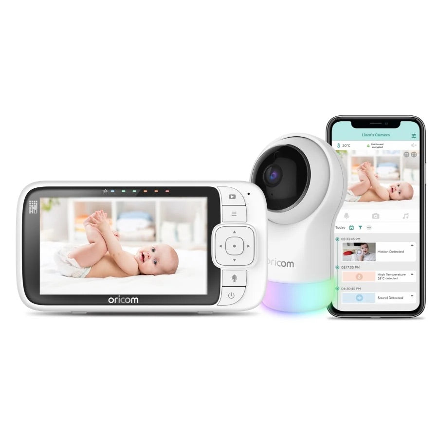 5" Smart HD Nursery Pal Glow+ Baby Monitor - OBH950 by Oricom