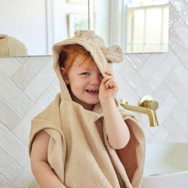 Hooded Poncho - Sunshine Pink - from Jiggle & Giggle