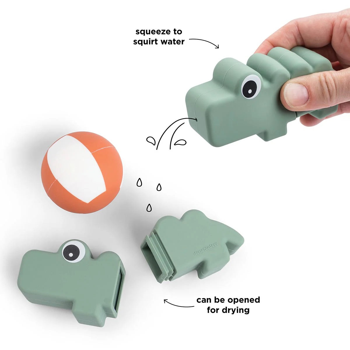 Bath Squirter Toy - Croco Green - Done By Deer