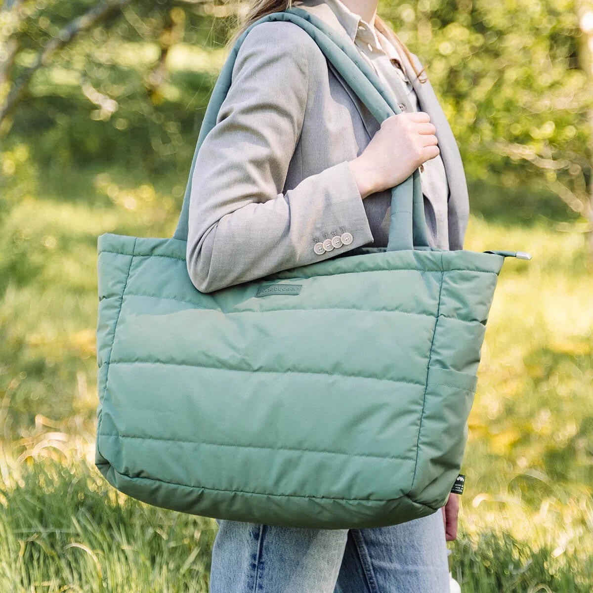 Qulited Changing Tote - GREEN - Done By Deer - NEW