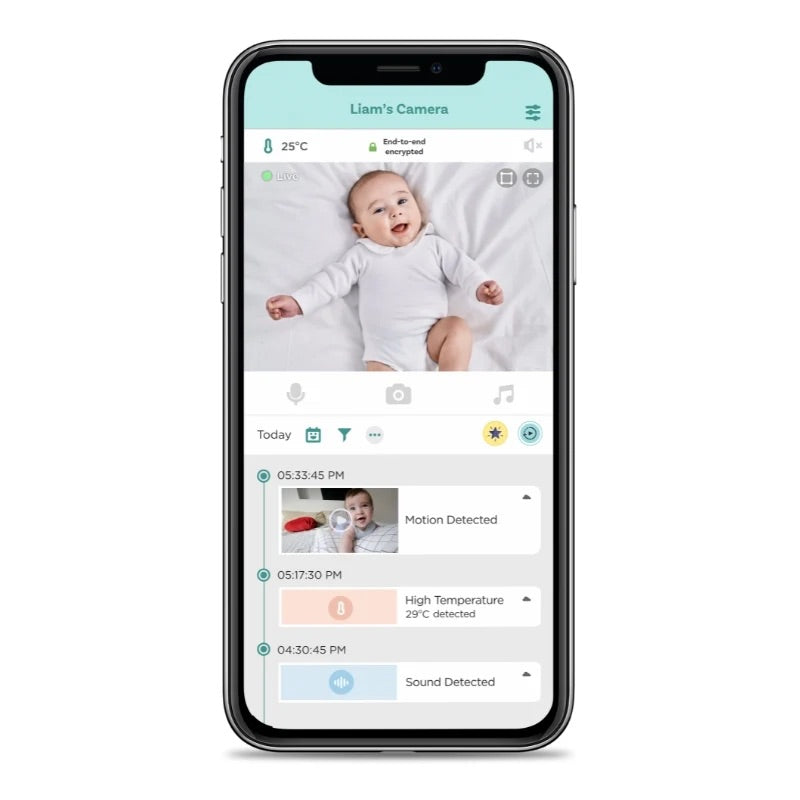 Skyview AI 5" Smart HD Baby Monitor with Cot Stand - OBH650AI by Oricom