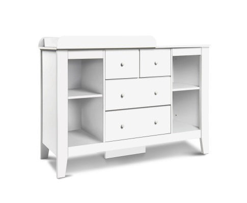 Baby Change Table with Storage Cabinet White - Convertible