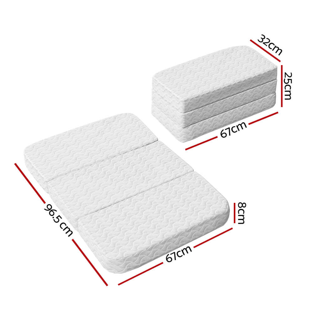 Cot Mattress - Portable - Foldable Foam Cool Gel