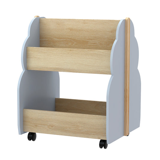 Kids Toy Box Bookshelf with Wheels