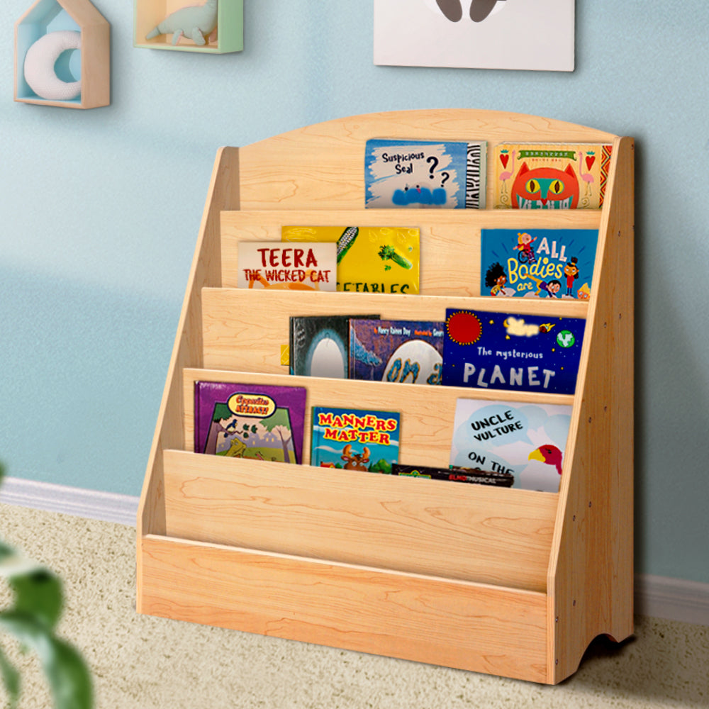 5 Tiers Kids Bookshelf Organiser Display Rack