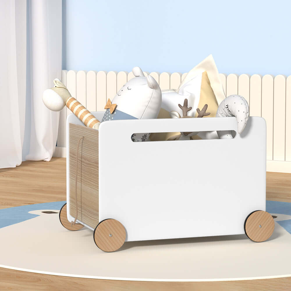 Kids Toy Box Container with Wheels