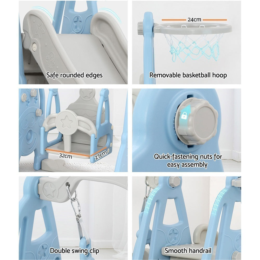 Baby Slide & Swing Set - Blue