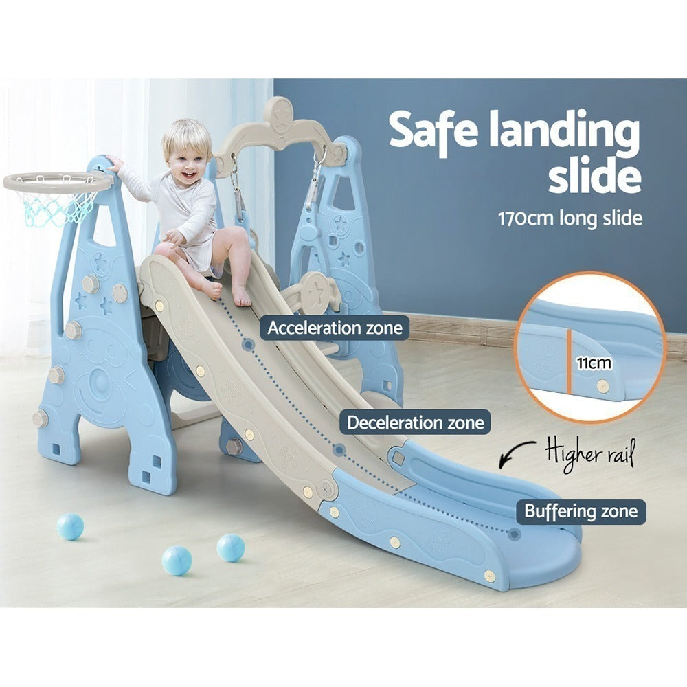 Baby Slide & Swing Set - Blue