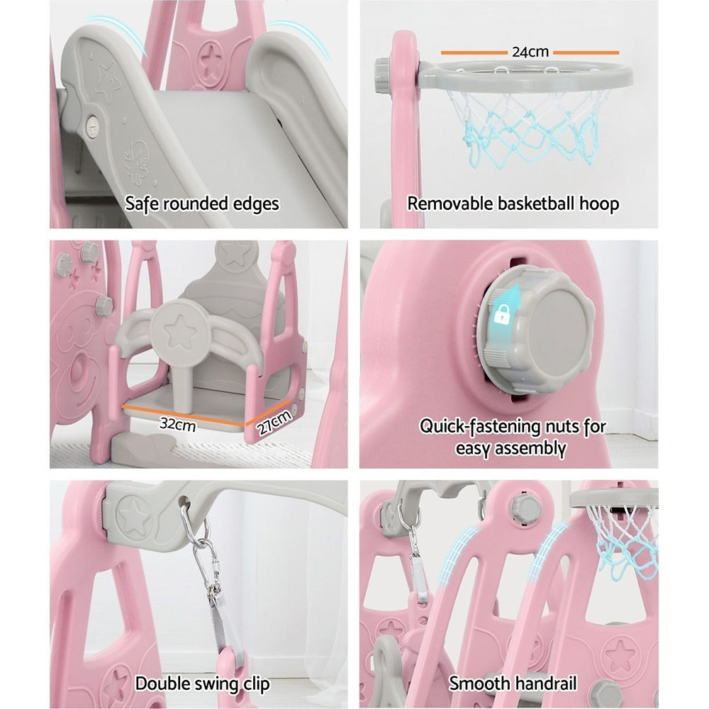 Baby Slide & Swing Set - Pink