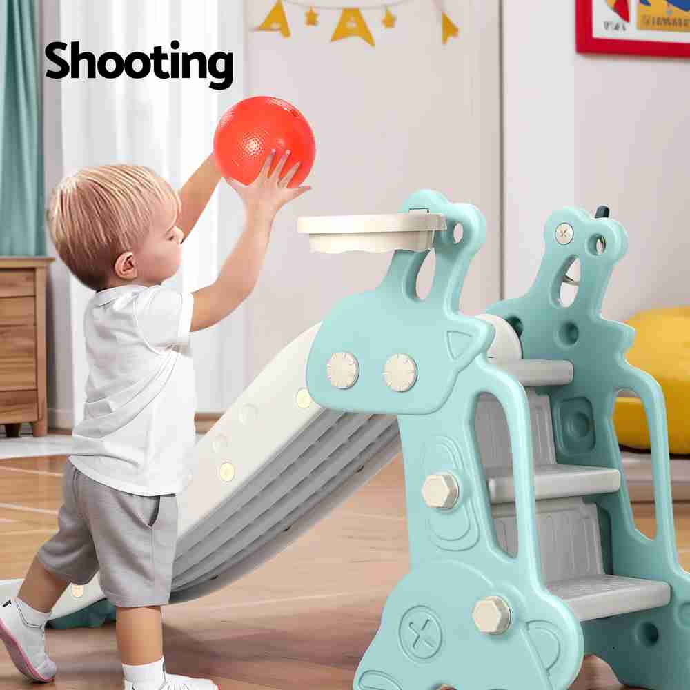 Kids Slide Set Basketball Hoop Ring  - Mint