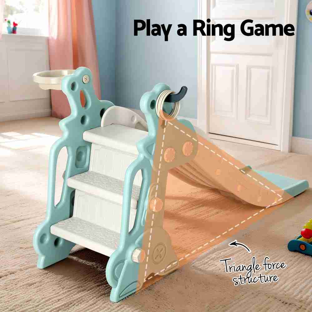 Kids Slide Set Basketball Hoop Ring  - Mint