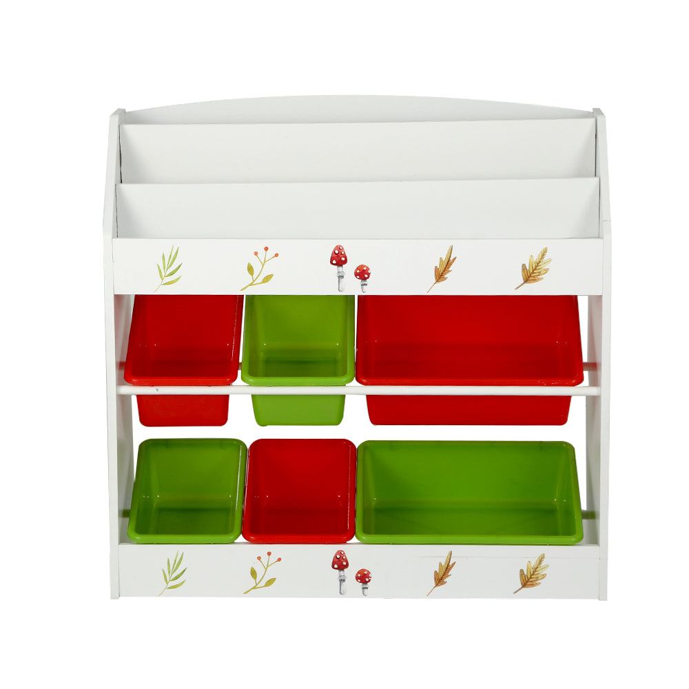 Kids Bookshelf with Toy Box Organiser