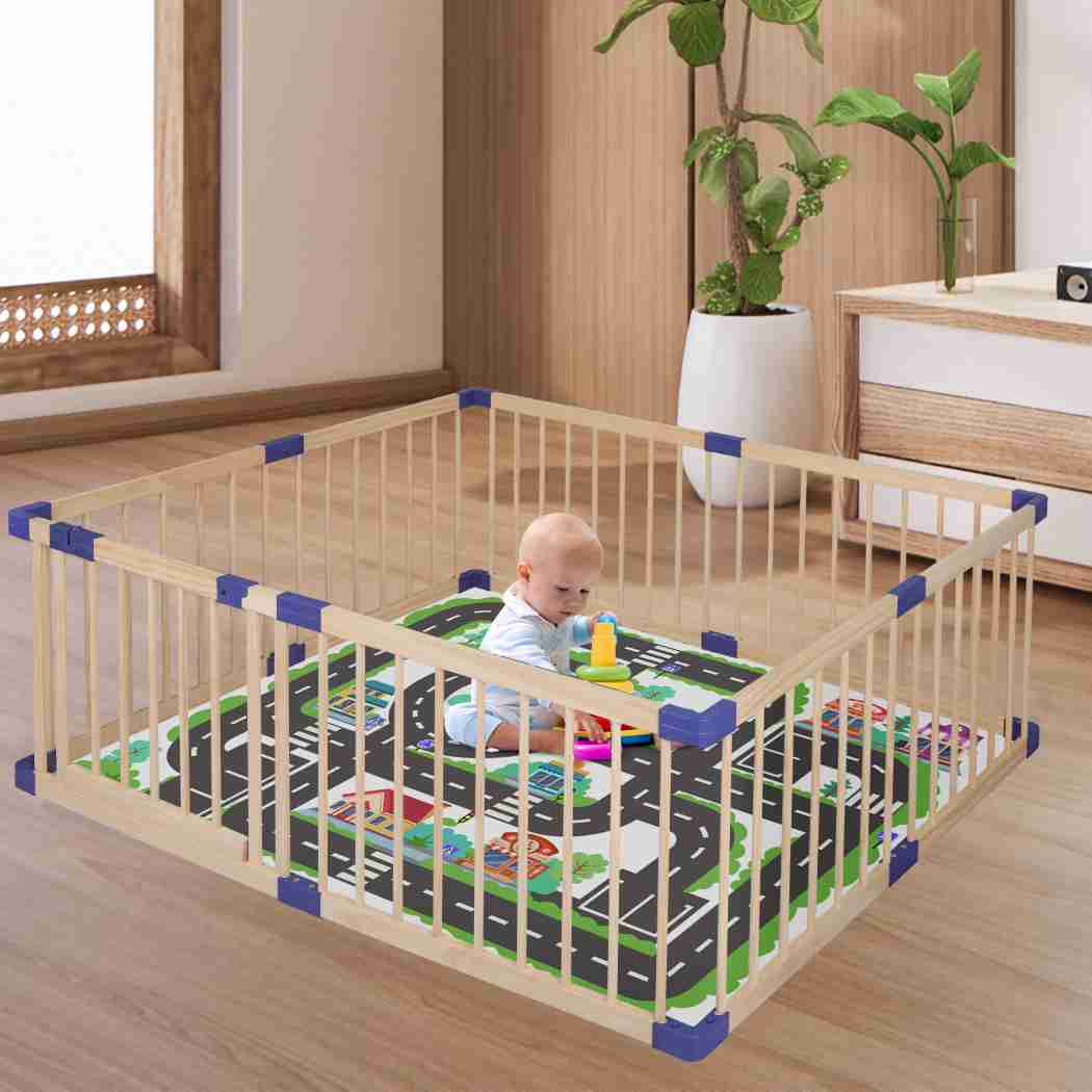 Baby Playpen Wooden - Large