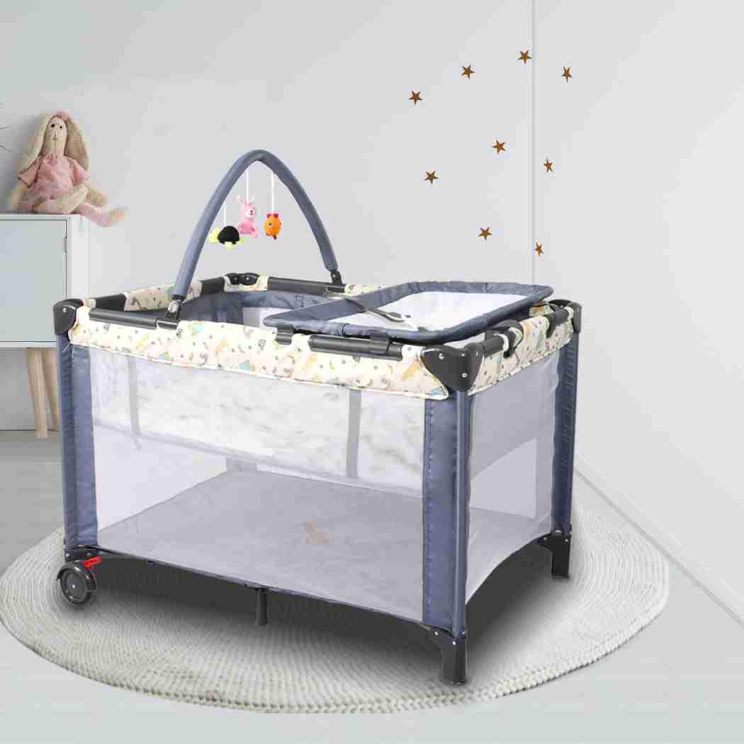 Baby Cot Bed Crib with Change Table