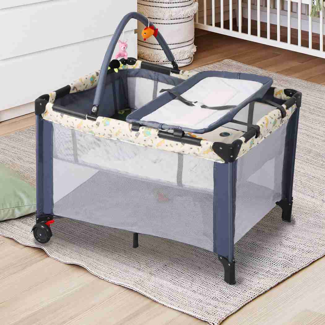 Baby Cot Bed Crib with Change Table