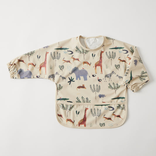 Smock Sleeved Bib - Safari