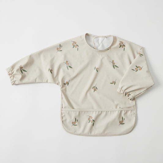 Smock Sleeved Bib - Olives