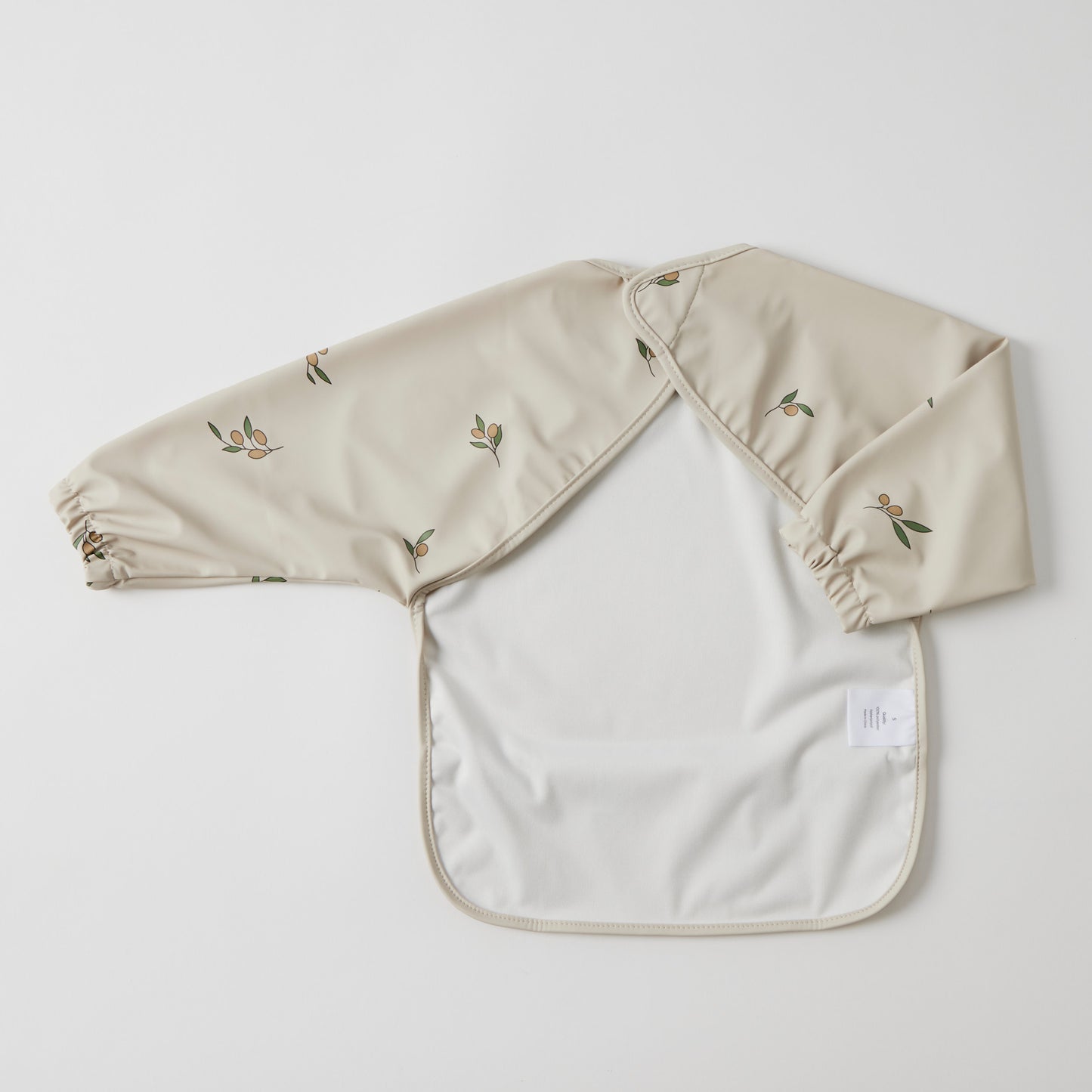 Smock Sleeved Bib - Olives by Nordic Kids
