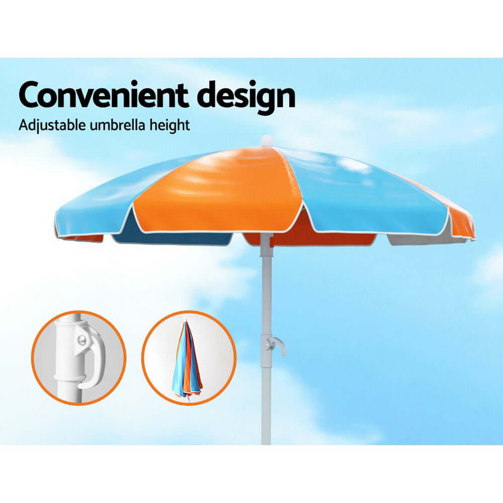 Kids Outdoor Table Set with Umbrella - Sand Pit Box