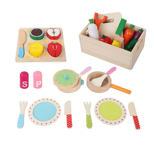 Wooden Kitchen Items & Food