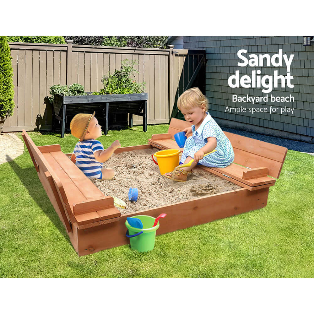 Kids Sandpit - Wooden Sandbox