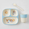 Bamboo 3pc Divider Dinner Sets - Farm Fun