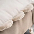 Close-up of the soft, plush fabric of the Tummy Time Activity Toy Croco - Sand by Done By Deer.